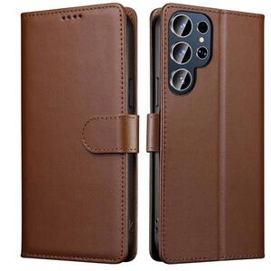 Samsung s24 Brown Leather Phone Case with card pocket